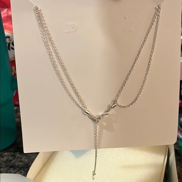 Stella & Dot Gold and Silver Vintage-Inspired Necklace - Picture 6 of 11